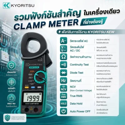 รวมฟังก์ชันสำคัญในเครื่องเดียว CLAMP METER ที่ช่างต้องรู้